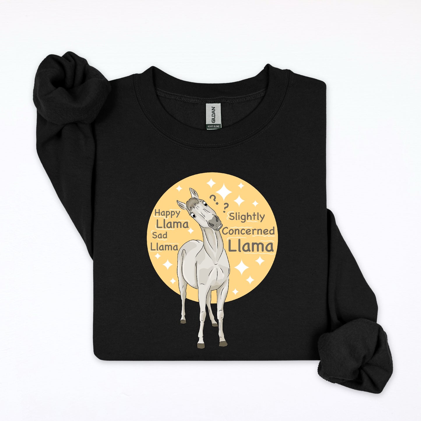 PREORDER concerned llama crewneck sweatshirt
