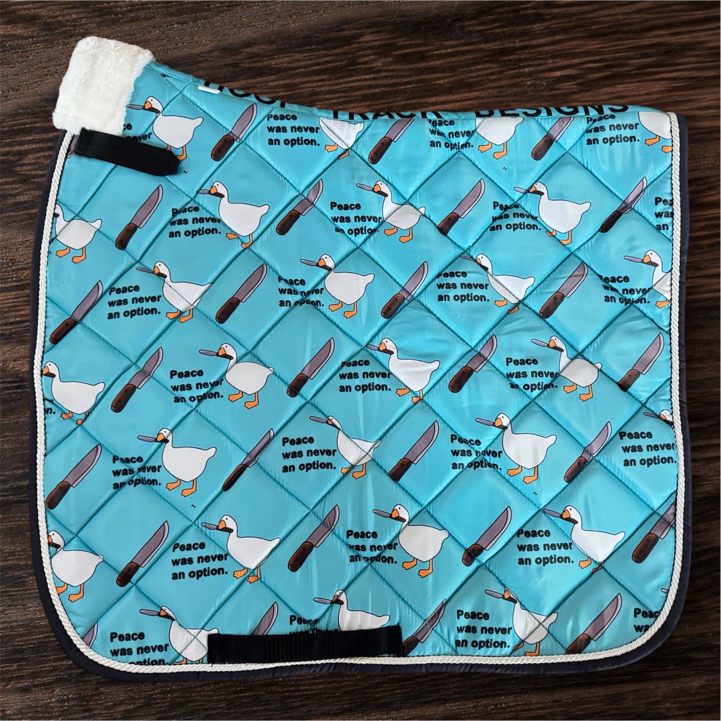Peace was never an option dressage saddle pad