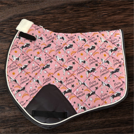 Patchy princess jump cut saddle pad