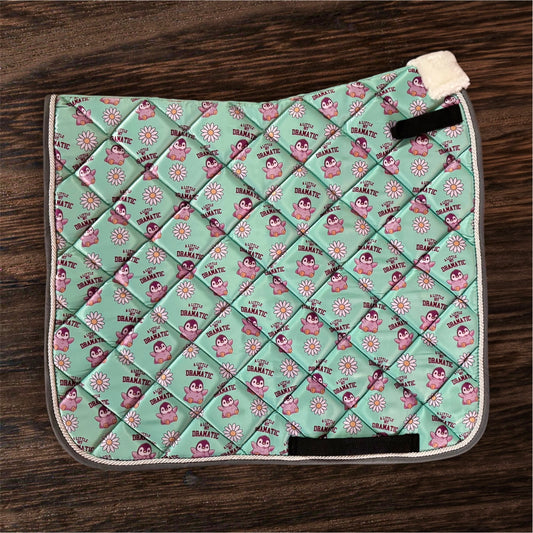 Dramatic dressage pad