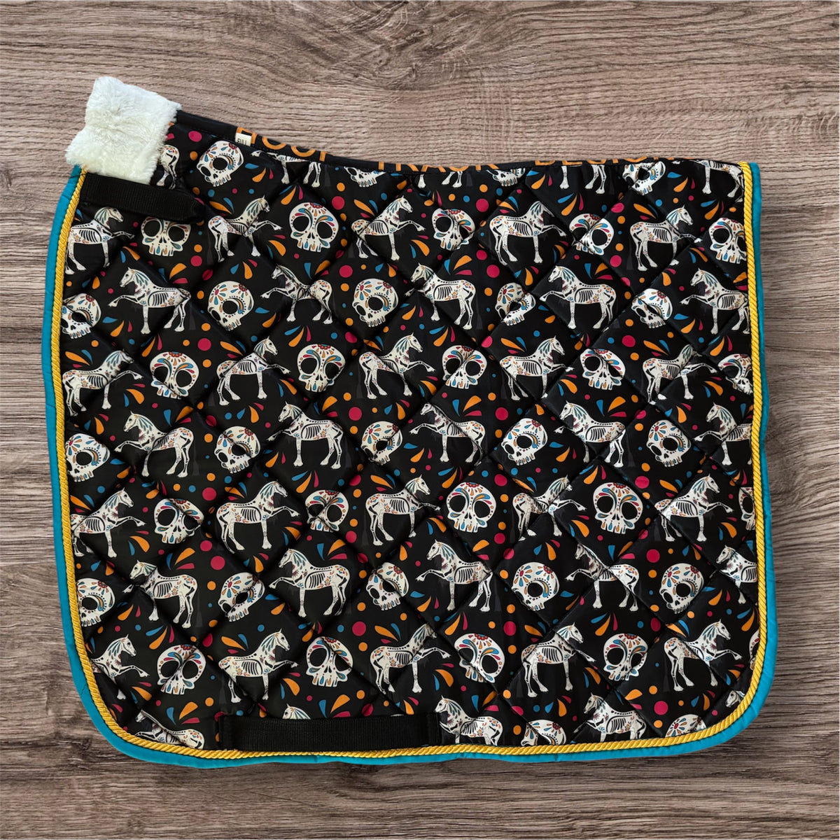 Sugar skull dressage pad