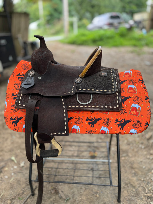 Trick or treat western saddle pad COVER