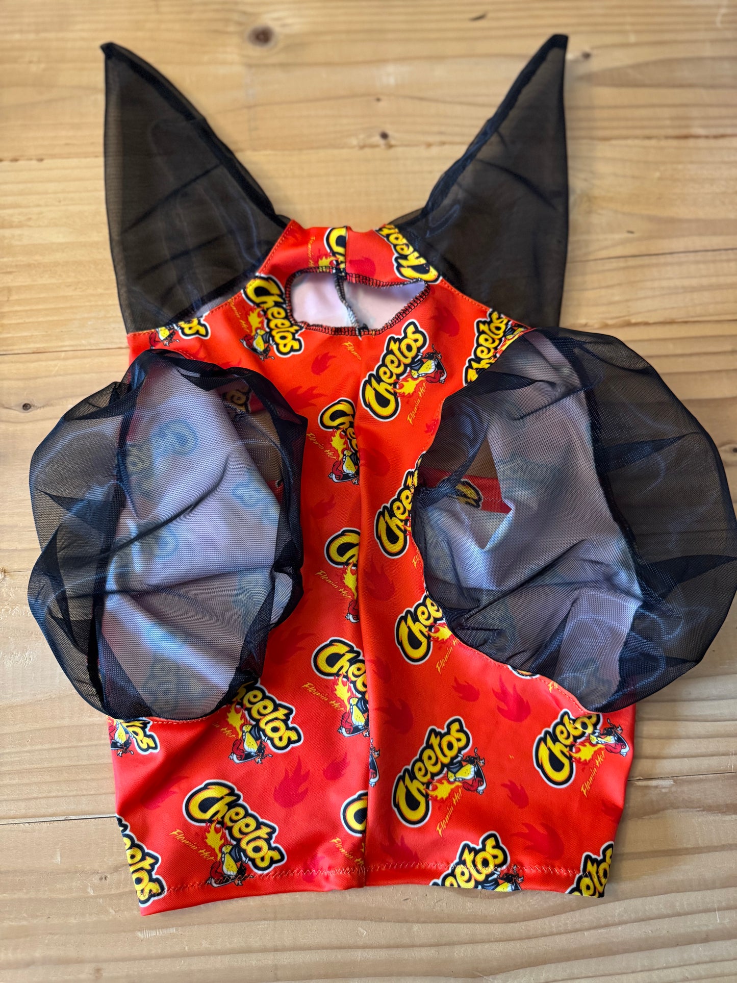 Hot Cheetos Lycra fly mask