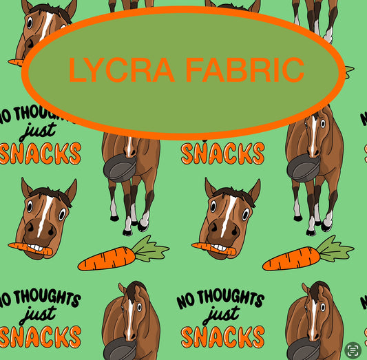 PREORDER just snacks Lycra (4 way stretch) fabric 1 yard PRECUT
