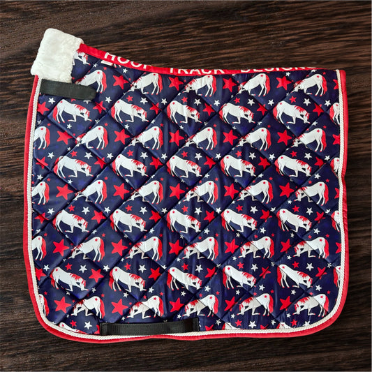 Patriotic dressage saddle pad