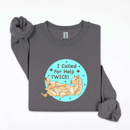 PREORDER I called for help twice! crewneck sweatshirt
