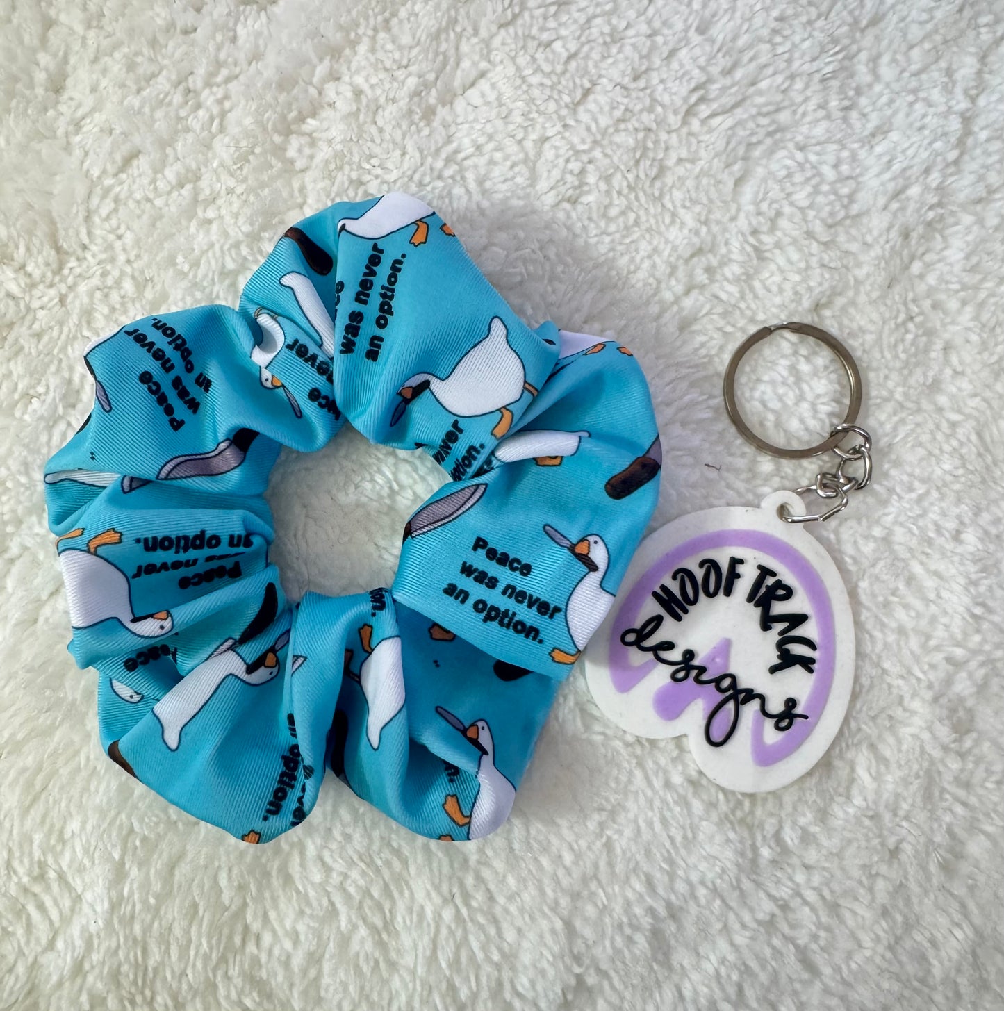 Peace was never an option large hair scrunchie (1pack)