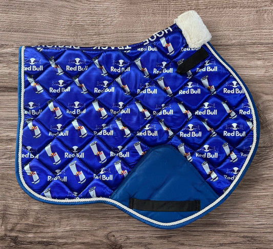 Blue redbull saddle pad