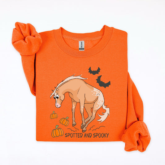 PREORDER spotted and spooky crewneck sweatshirt orange