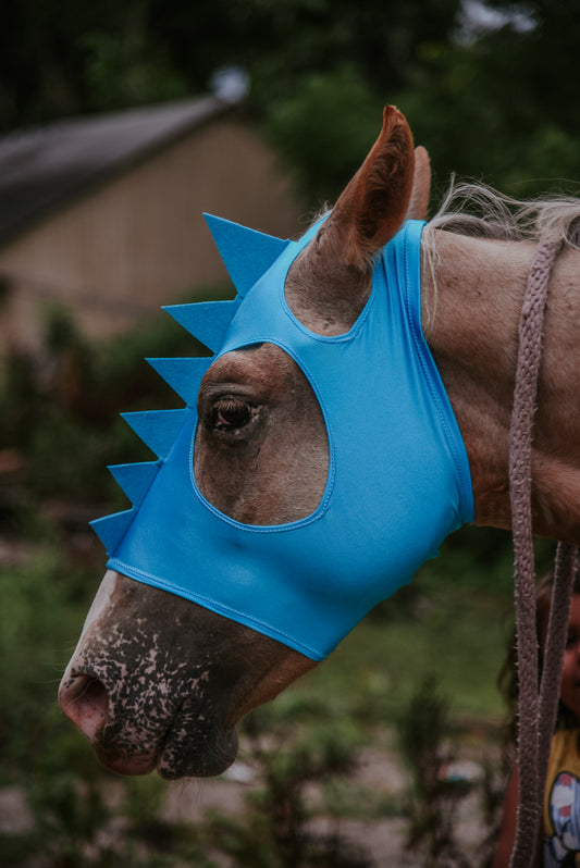 Blue dino costume mask