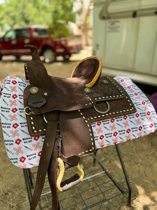 Walking vet bill western saddle pad COVER