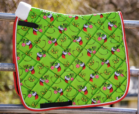 Grinch dressage pad