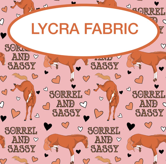 PREORDER sorrel and sassy Lycra (4 way stretch) fabric 1 yard PRECUT