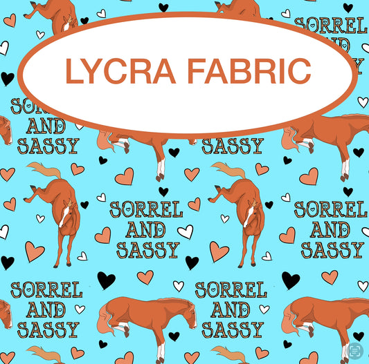 PREORDER sorrel and sassy Lycra (4 way stretch) fabric 1 yard PRECUT