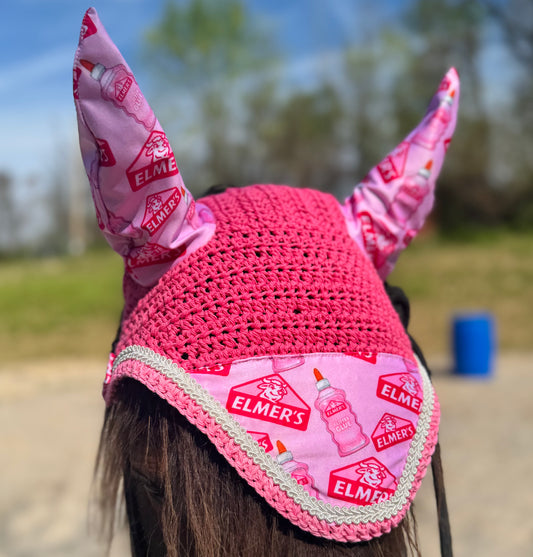 Glitter glue fly bonnet