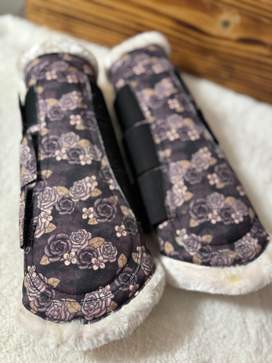 Chocolate rose brush boots