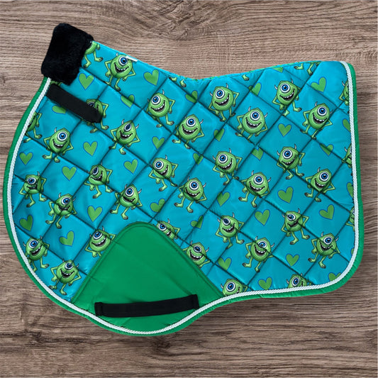 Mike wazowski saddle pad