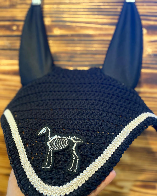 Skeleton horse bonnet