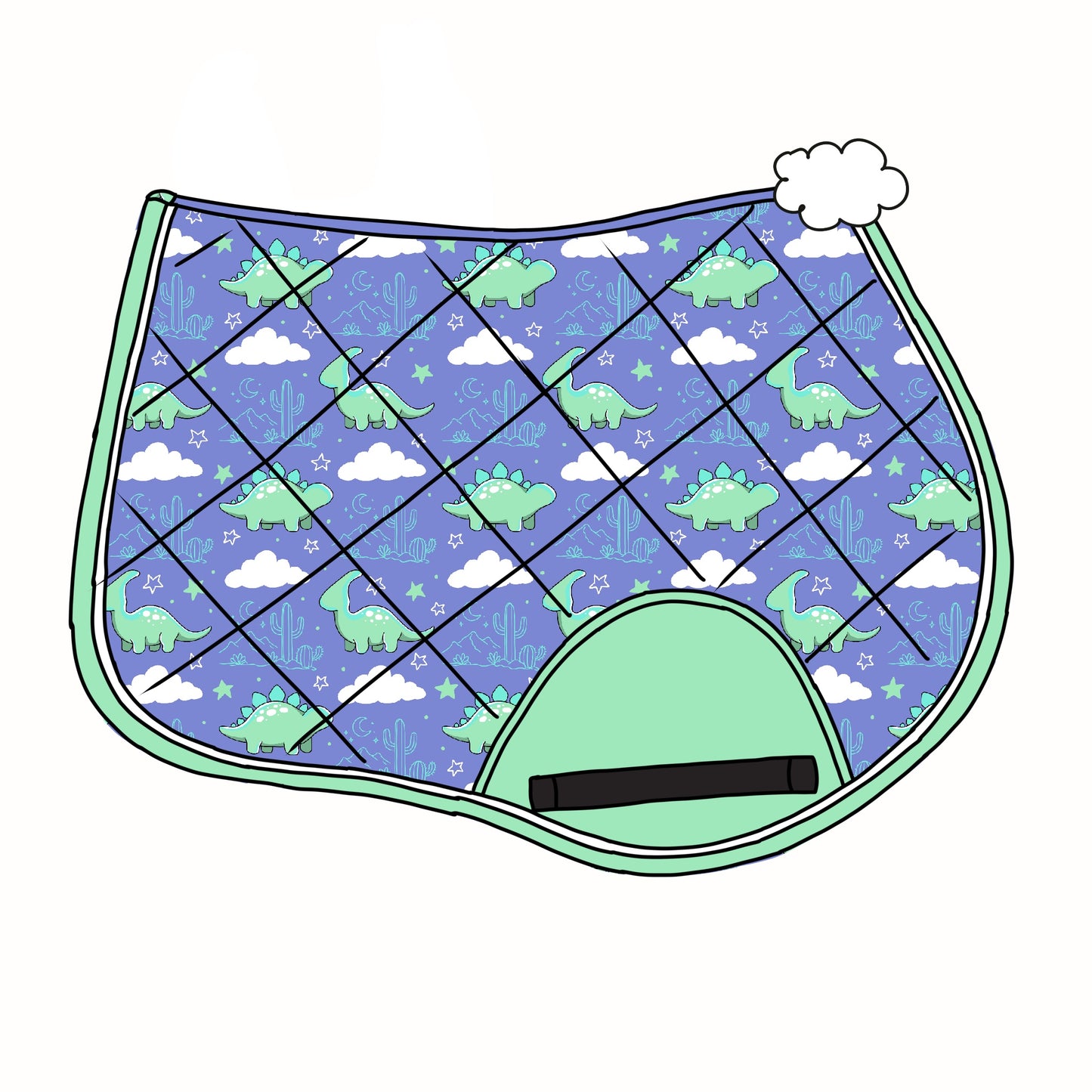 PREORDER Dino saddle pad