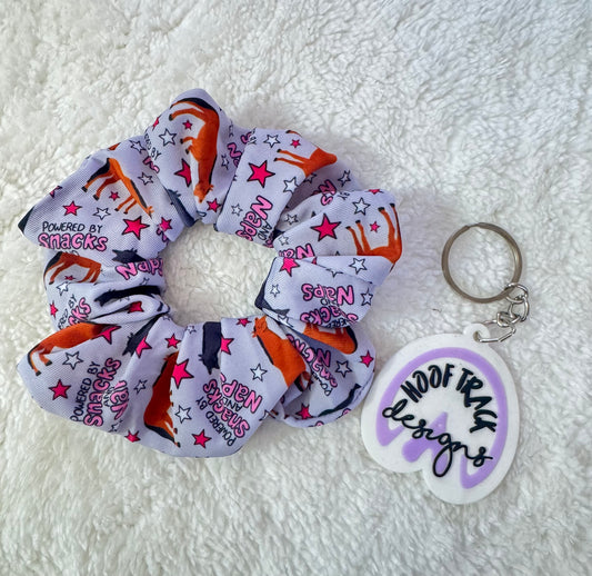 Naps and snack large hair scrunchie (1pack)