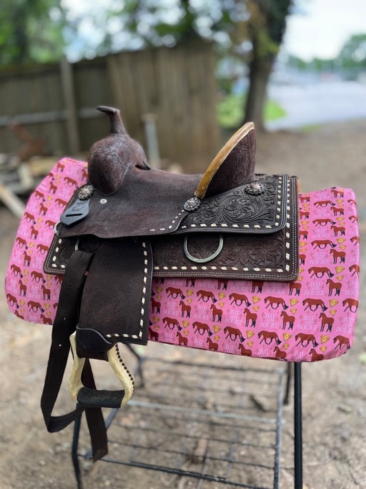 Bay and boujee western saddle pad COVER