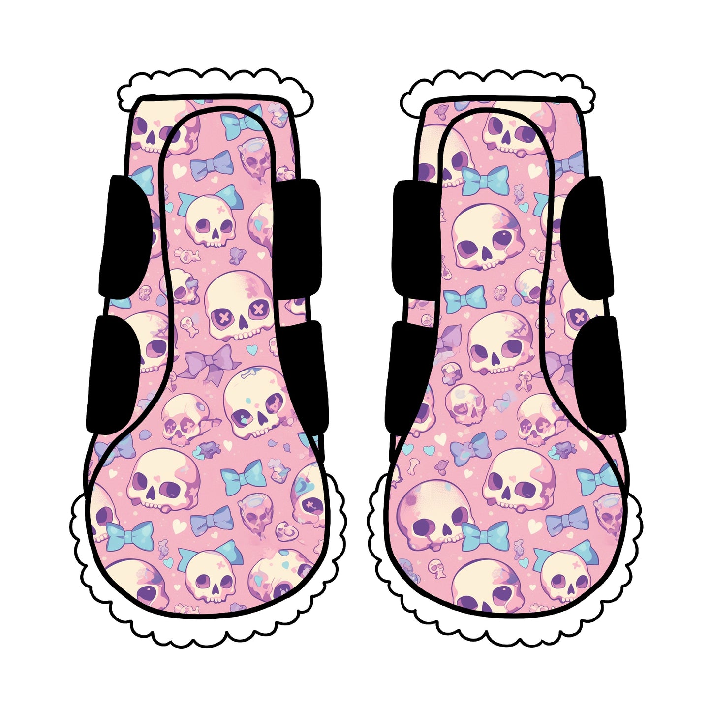 PREORDER pink skull boots