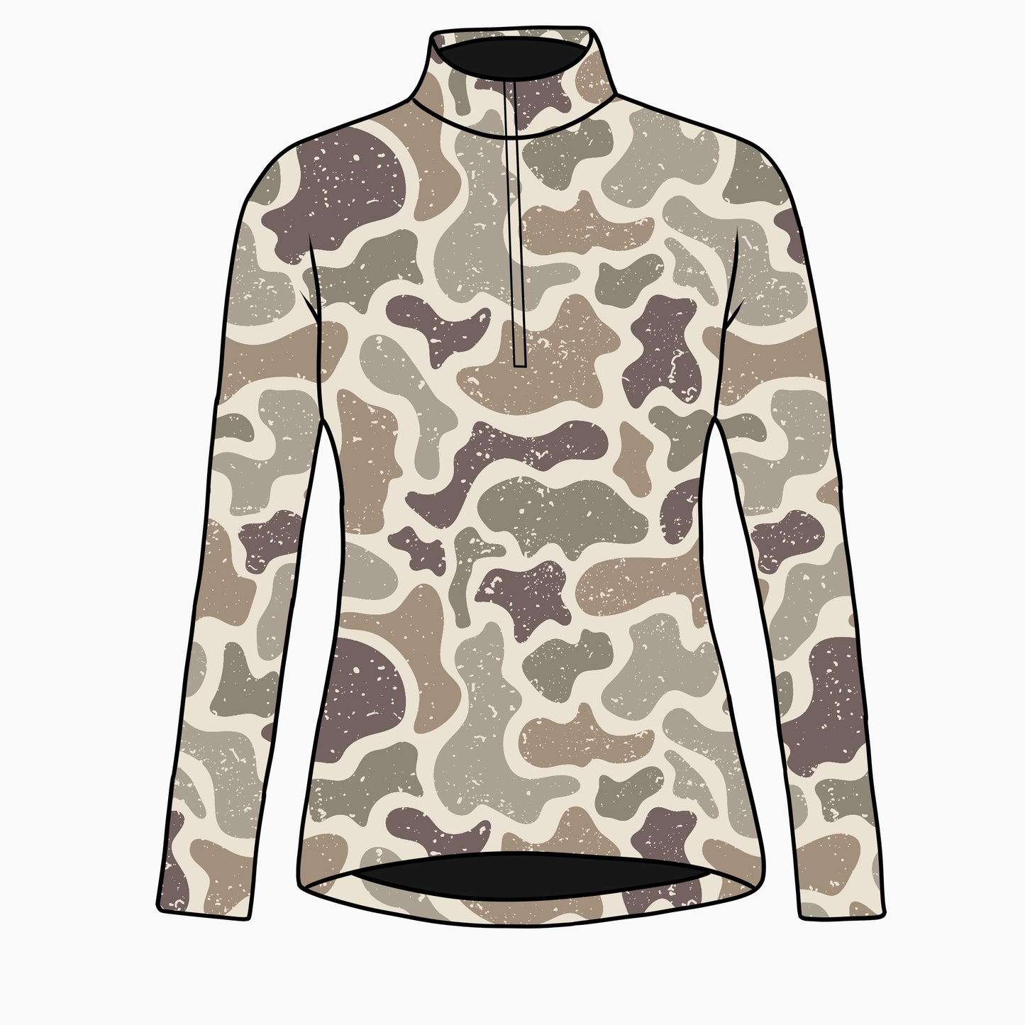 PREORDER camo 1 long sleeve quarter zip