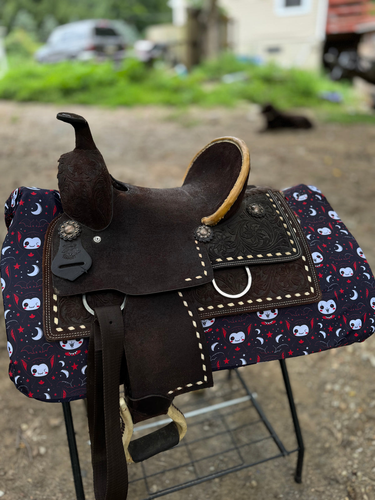 Vampire western saddle pad COVER