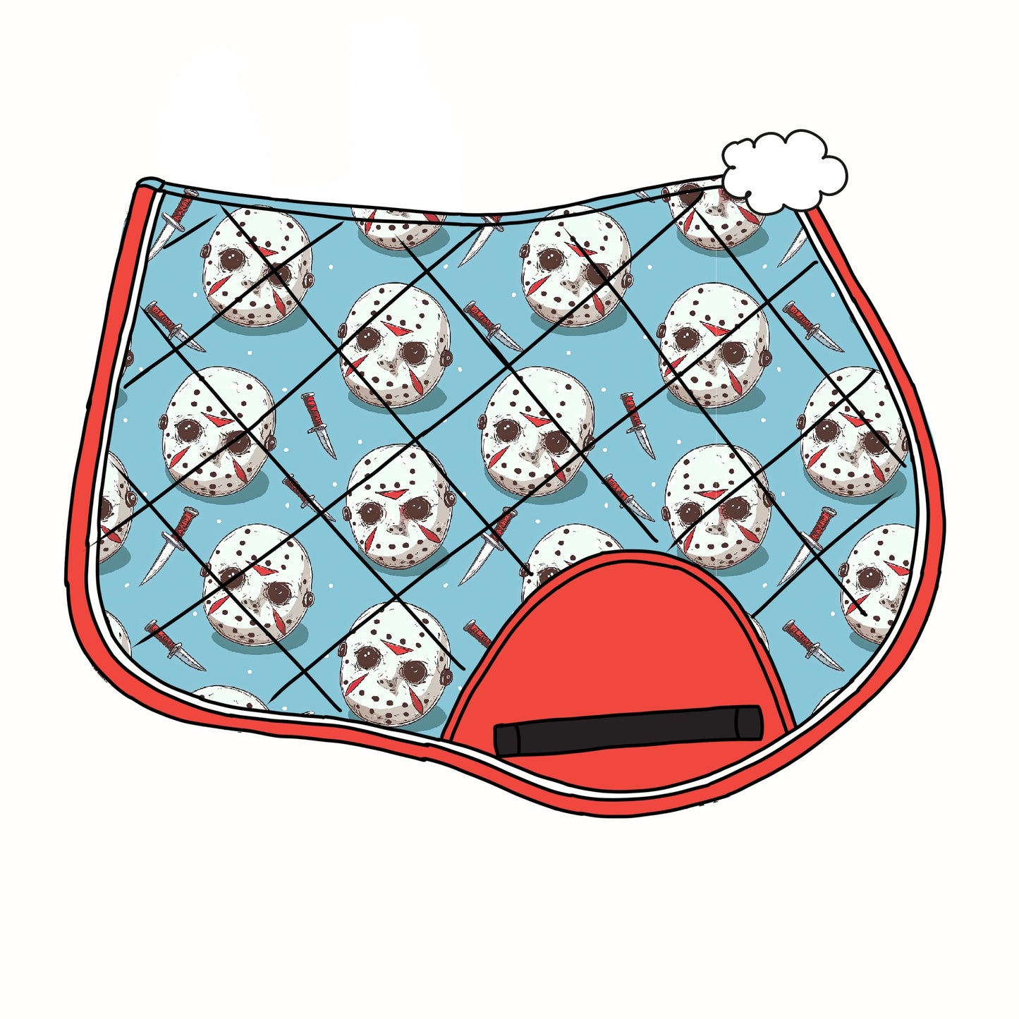PREORDER Halloween mask saddle pad
