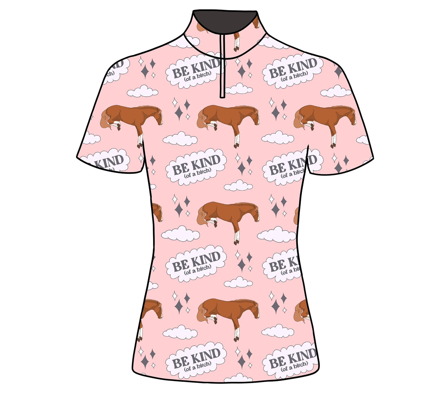 PREORDER kind of a B**** short sleeve quarter zip