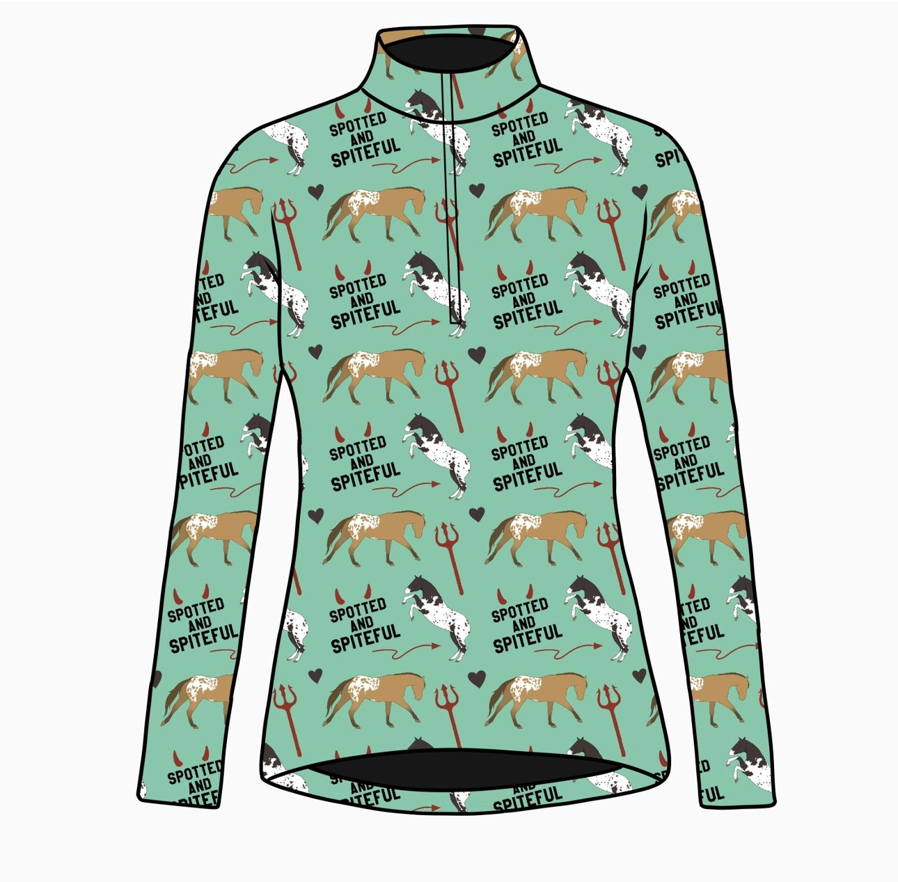 PREORDER Spotted and spiteful long sleeve quarter zip