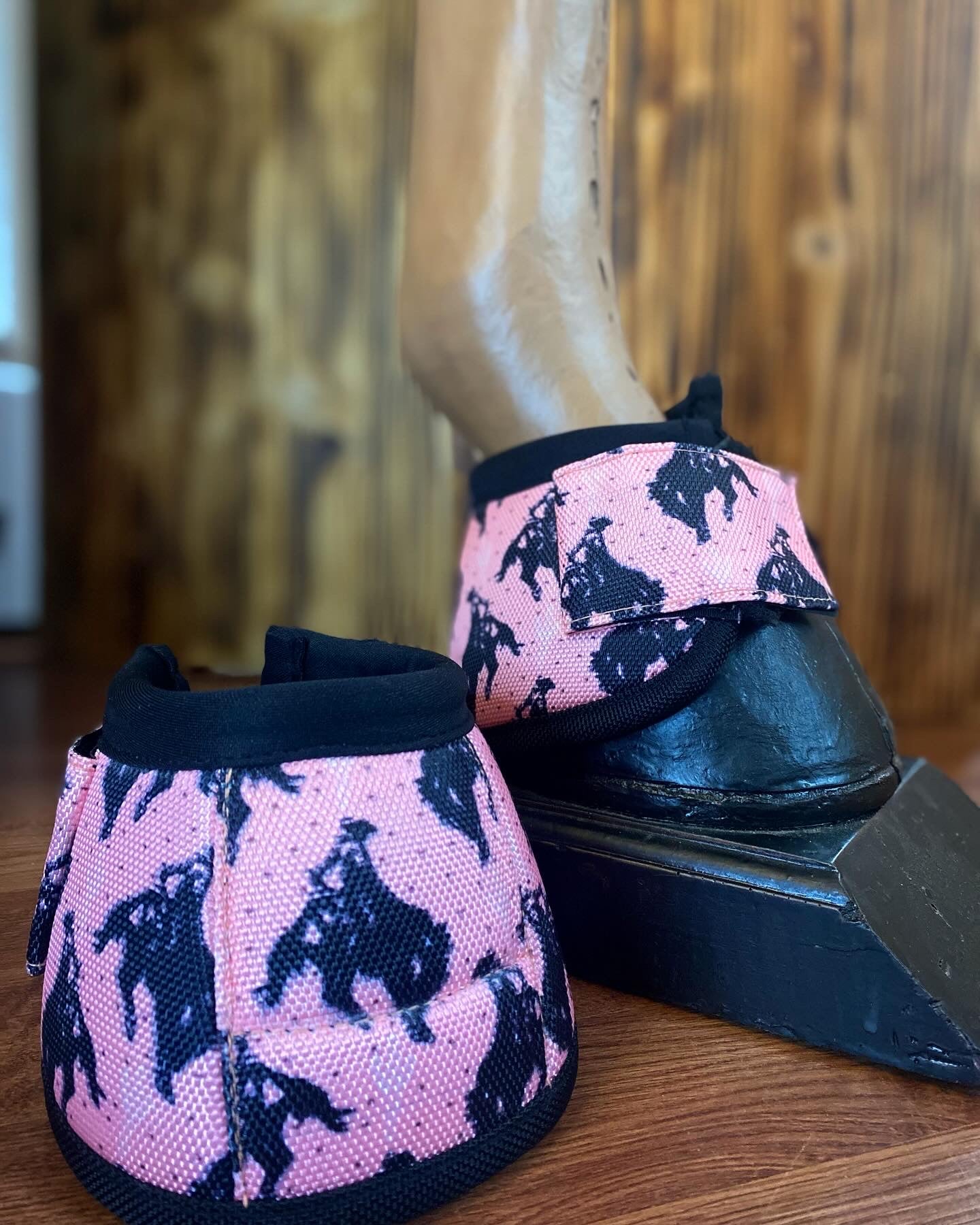 Pink cowboy bell boots