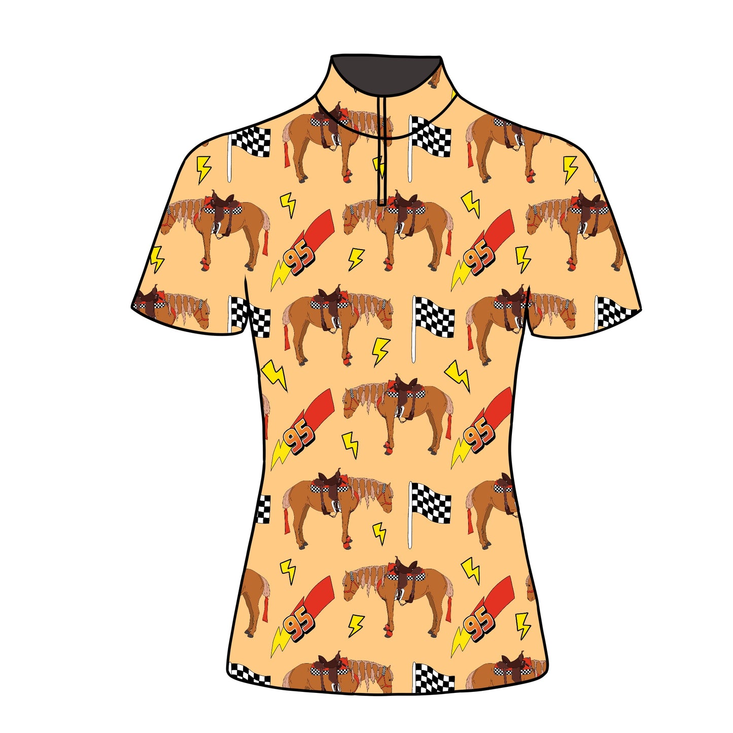 PREORDER lightning racer short sleeve quarter zip