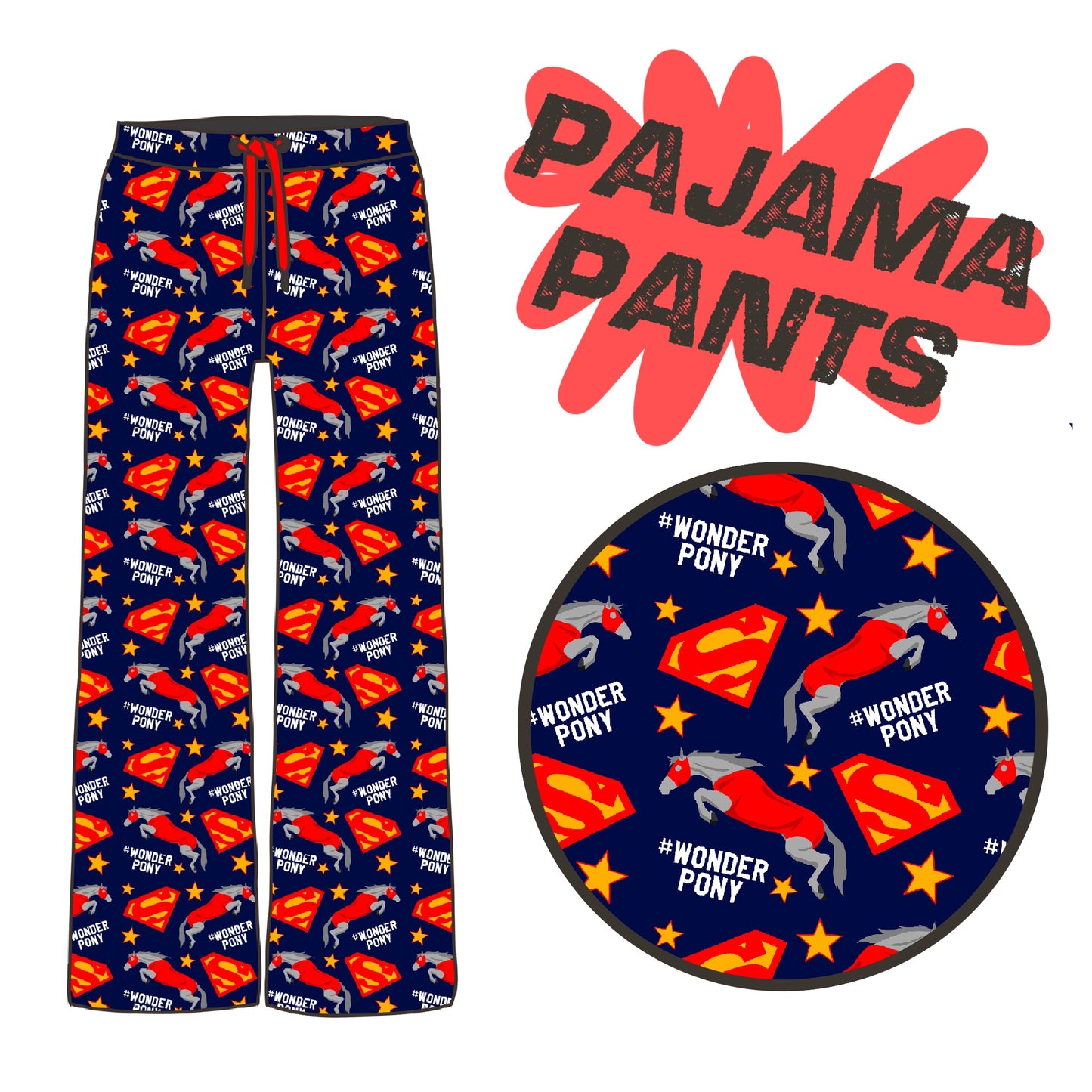 PREORDER Wonder pony pj pants