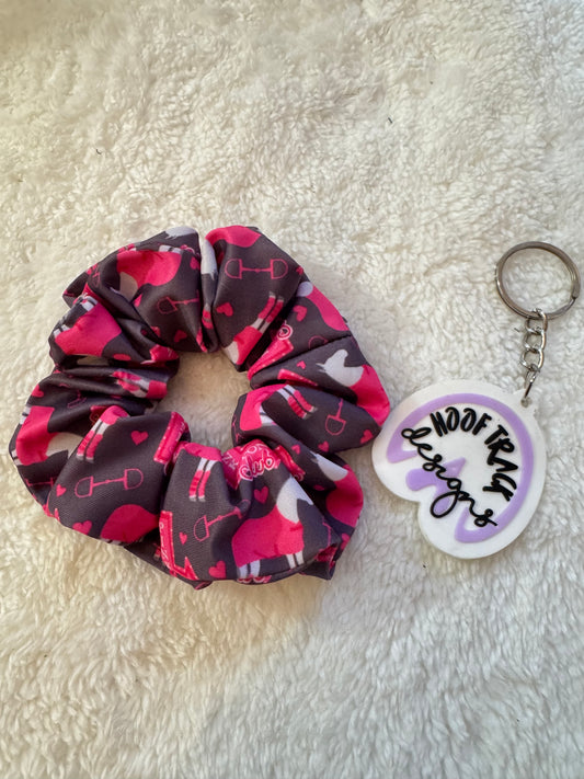 Pink pony club hair scrunchie (1pack)