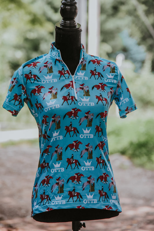 OTTB short sleeve quarter zip