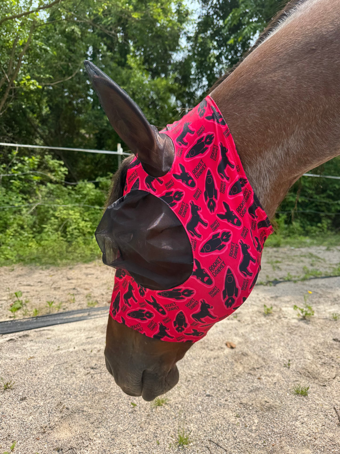 Rocket donkey Lycra fly mask