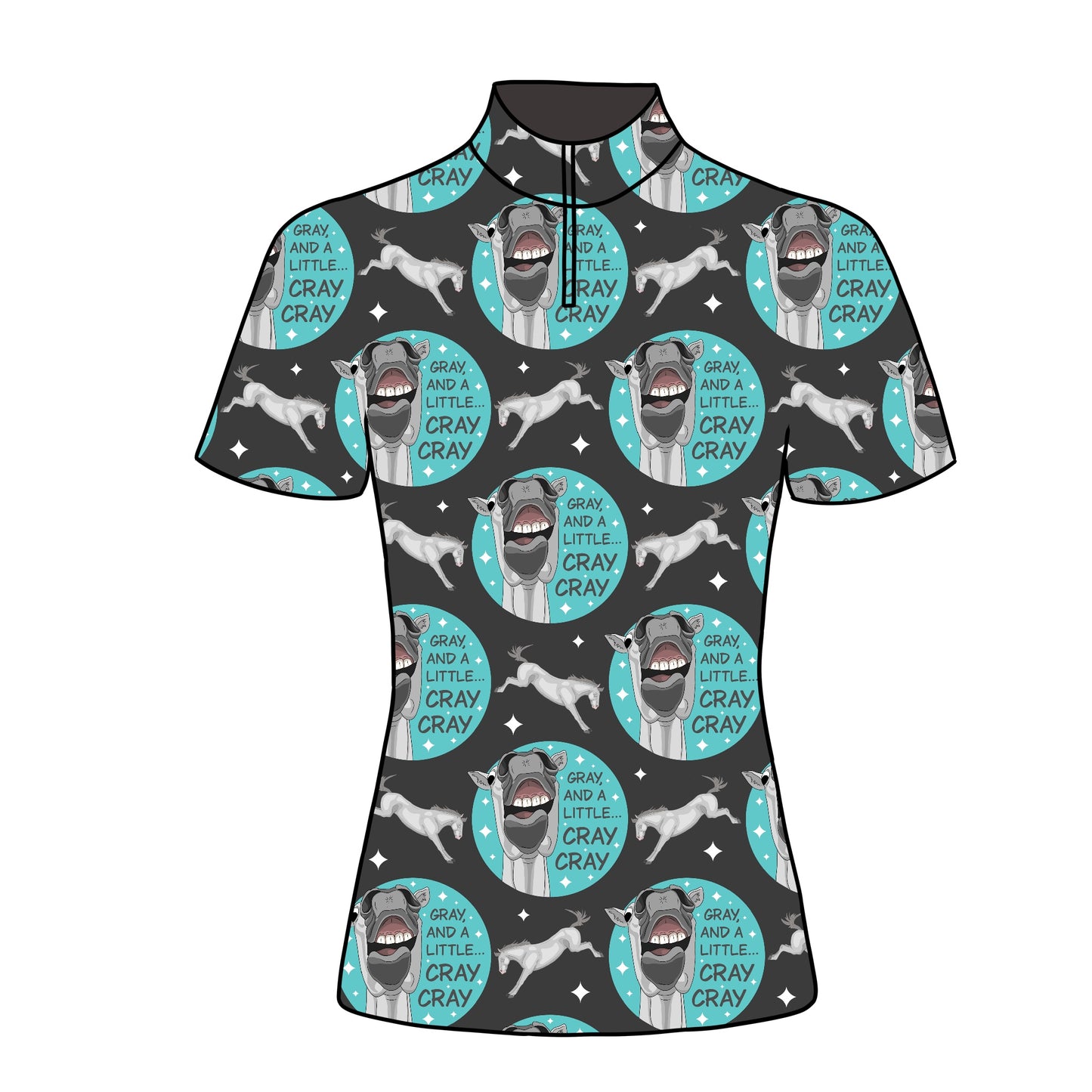 PREORDER gray and cray cray short sleeve quarter zip