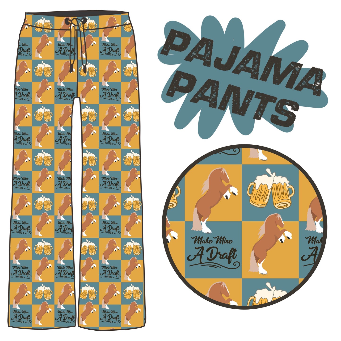 PREORDER Checker draft pj pants