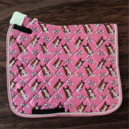 Peppermint kisses dressage saddle pad