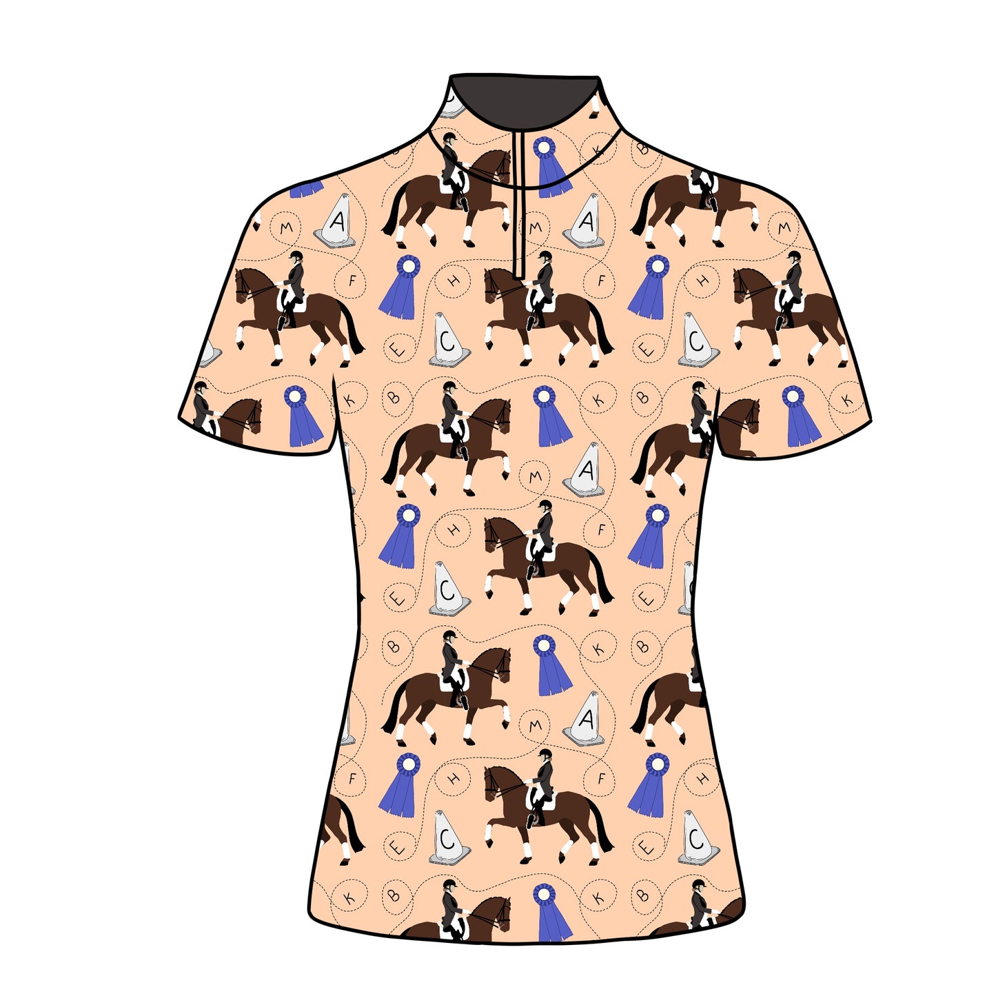 PREORDER dressage short sleeve quarter zip