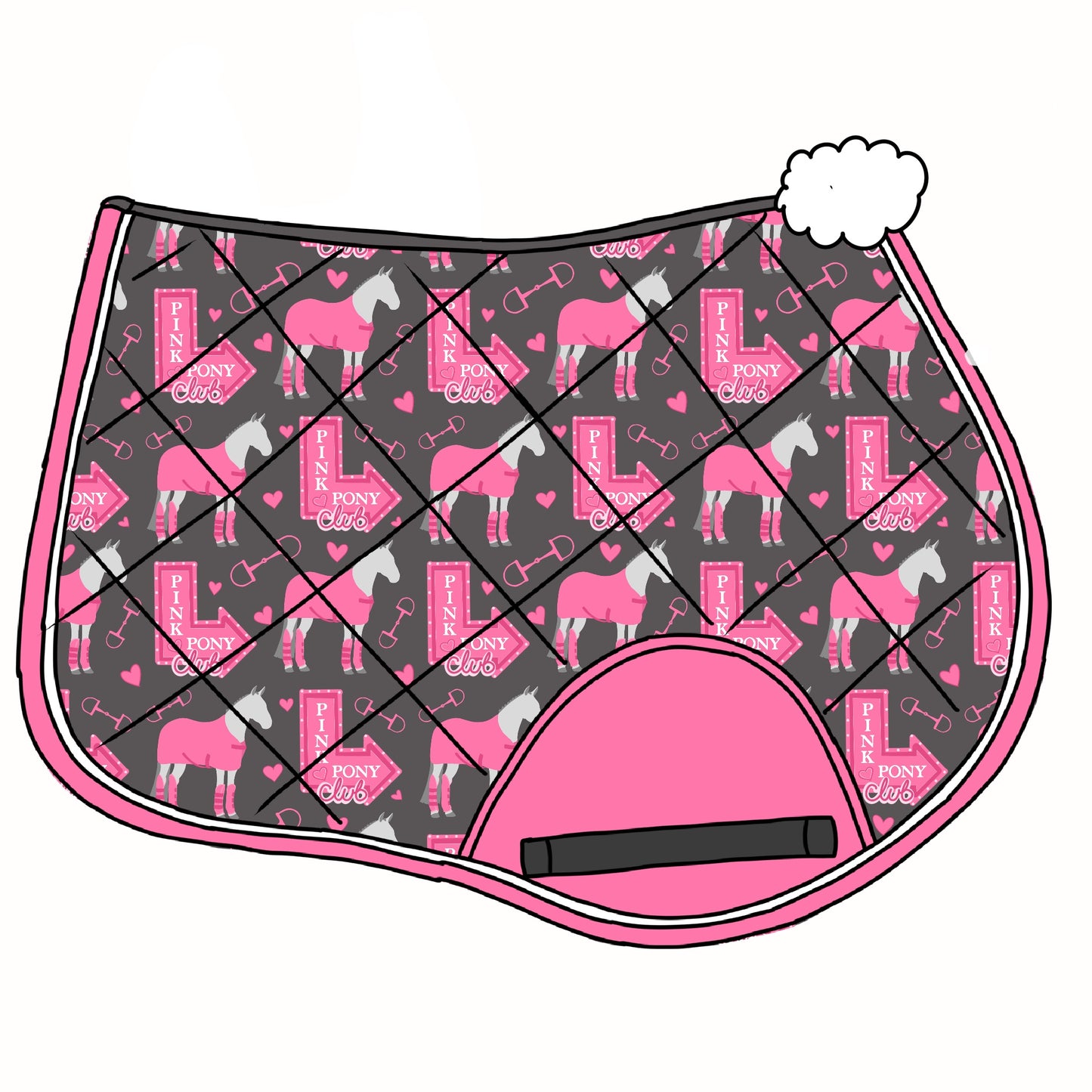 PREORDER pink pony club saddle pad
