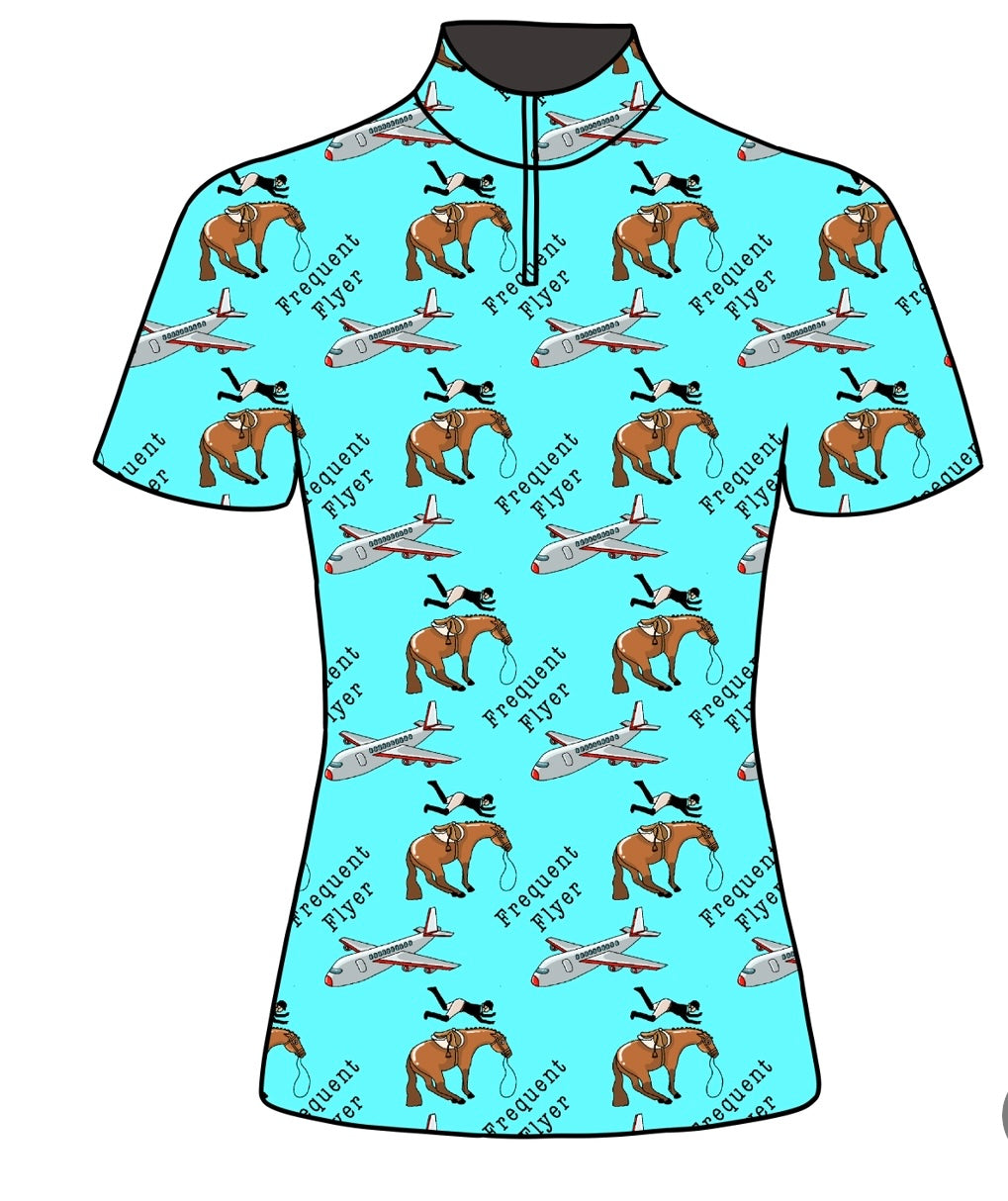PREORDER Frequent flyer short sleeve quarter zip