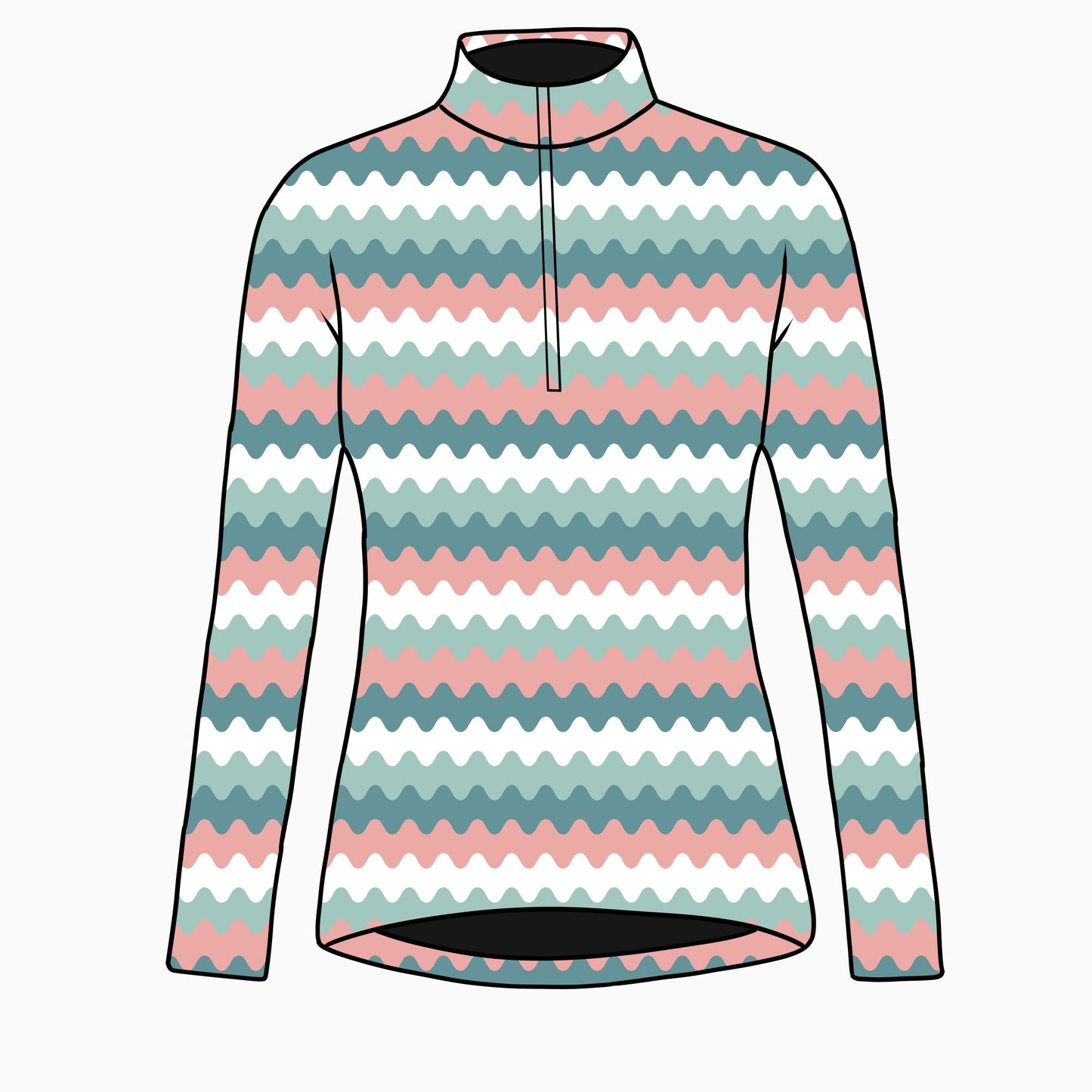 PREORDER chevron long sleeve quarter zip