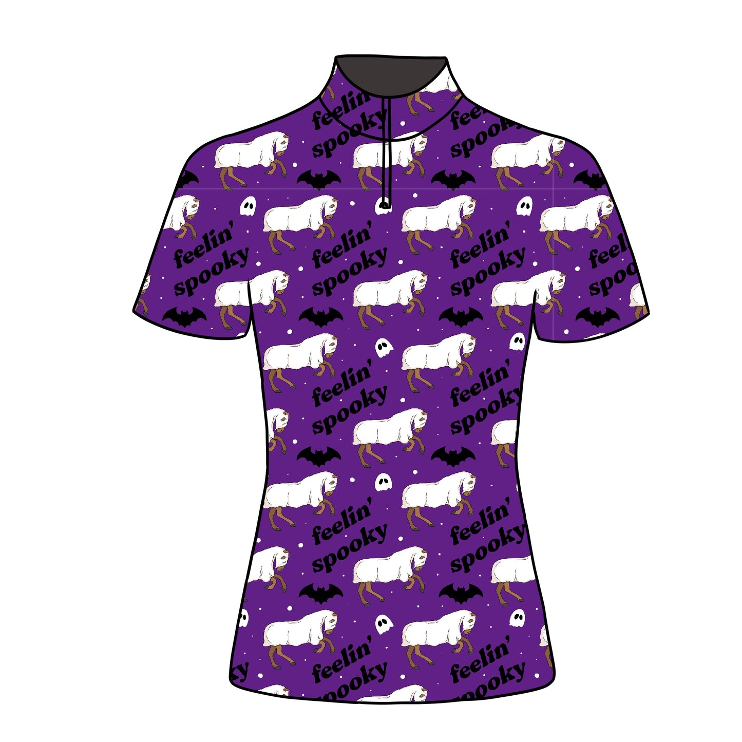 PREORDER purple feelin spooky short sleeve quarter zip