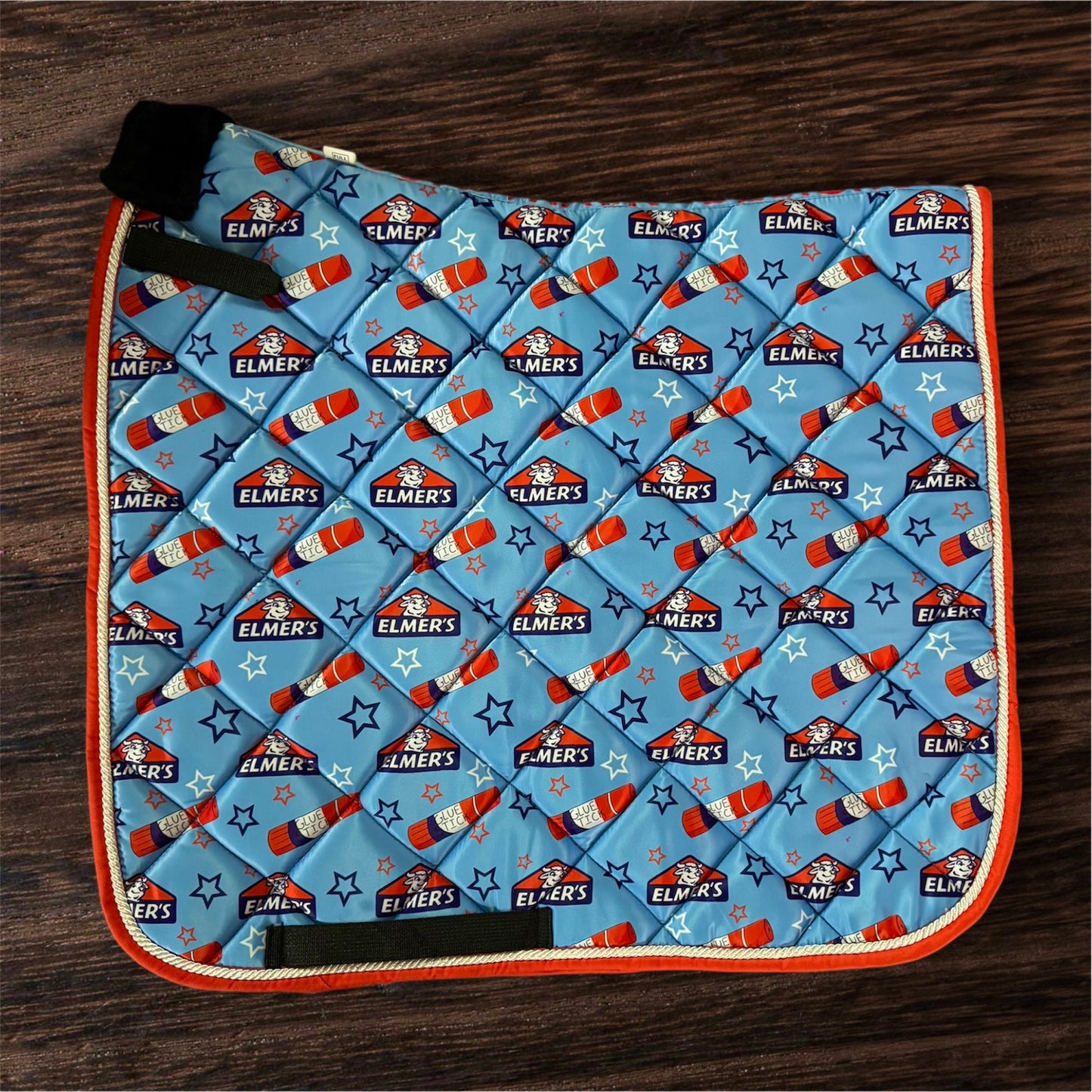 Glue stick dressage pad