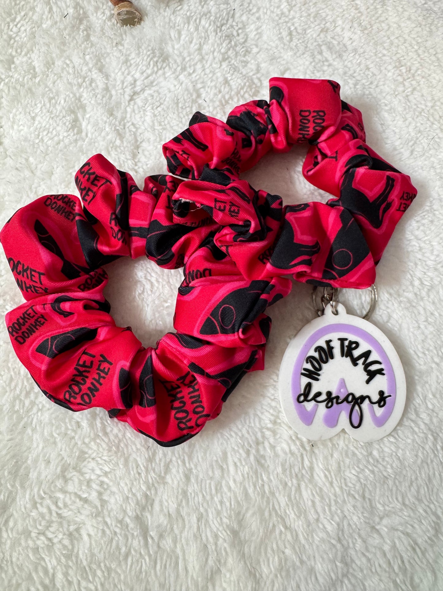 Pink Rocket donkey large hair scrunchie (1 pack)