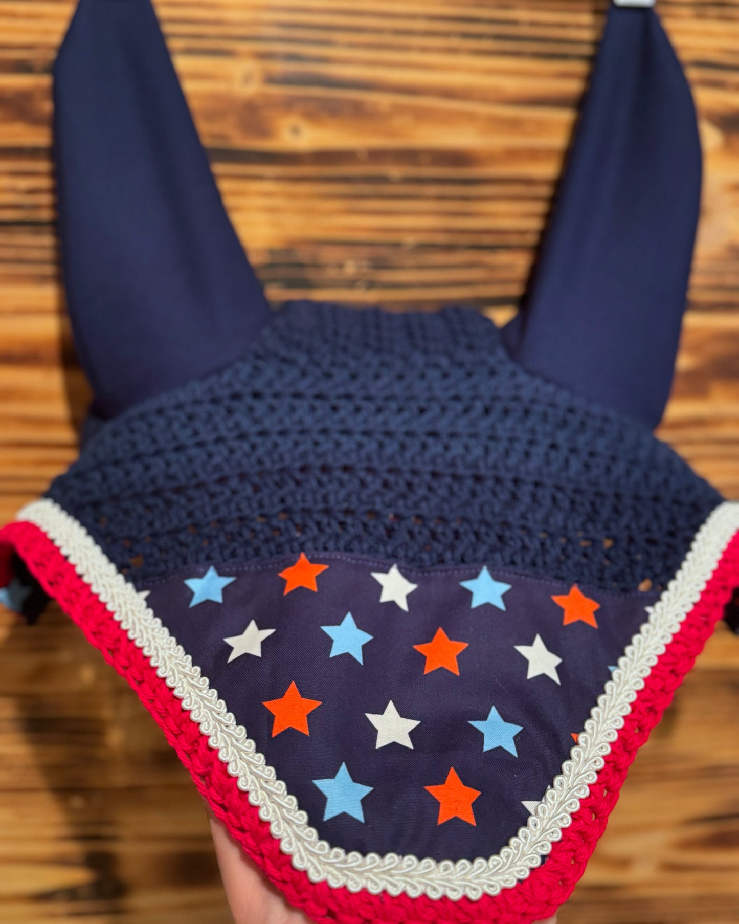 Navy star fly bonnet