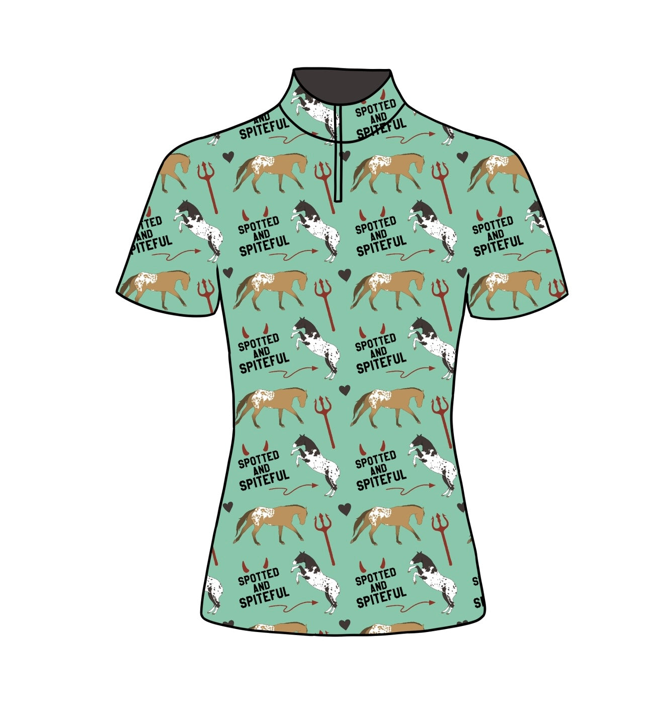 PREORDER Spotted and spiteful short sleeve quarter zip