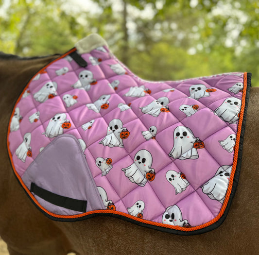 Lavender ghost saddle pad